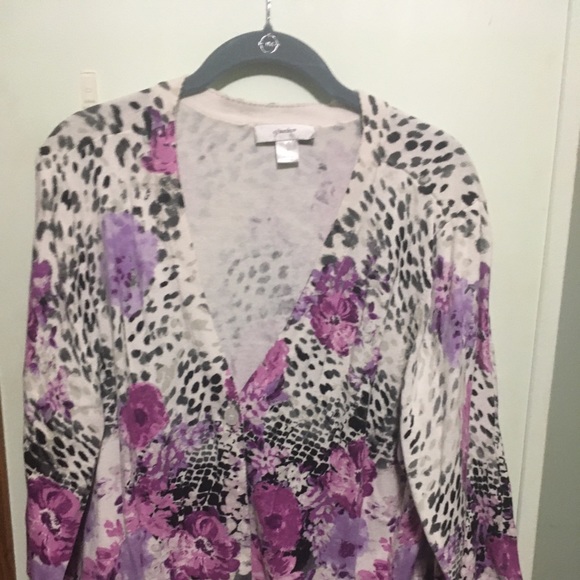 CJ Banks Sweaters - COPY - Floral Cardigan
